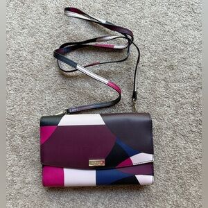 Kate Spade Laurel Way Geo Spotlight Winni Crossbody Bag in pink multi